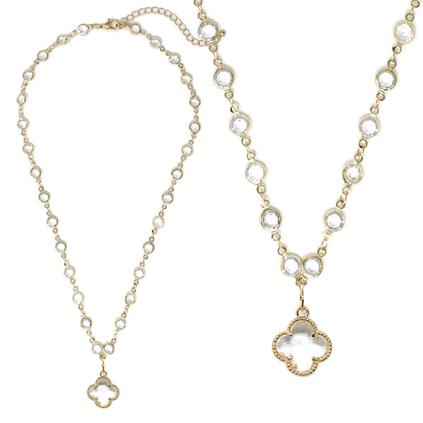 Crystal Clover Necklace