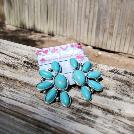 Rowdy Turquoise Post Earrings