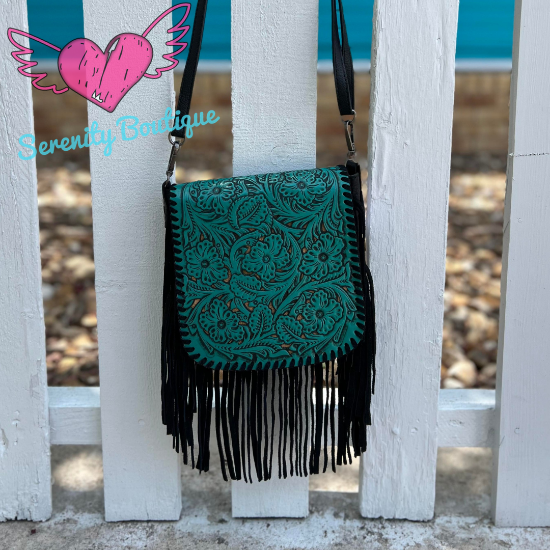 Cuero Tooled Crossbody