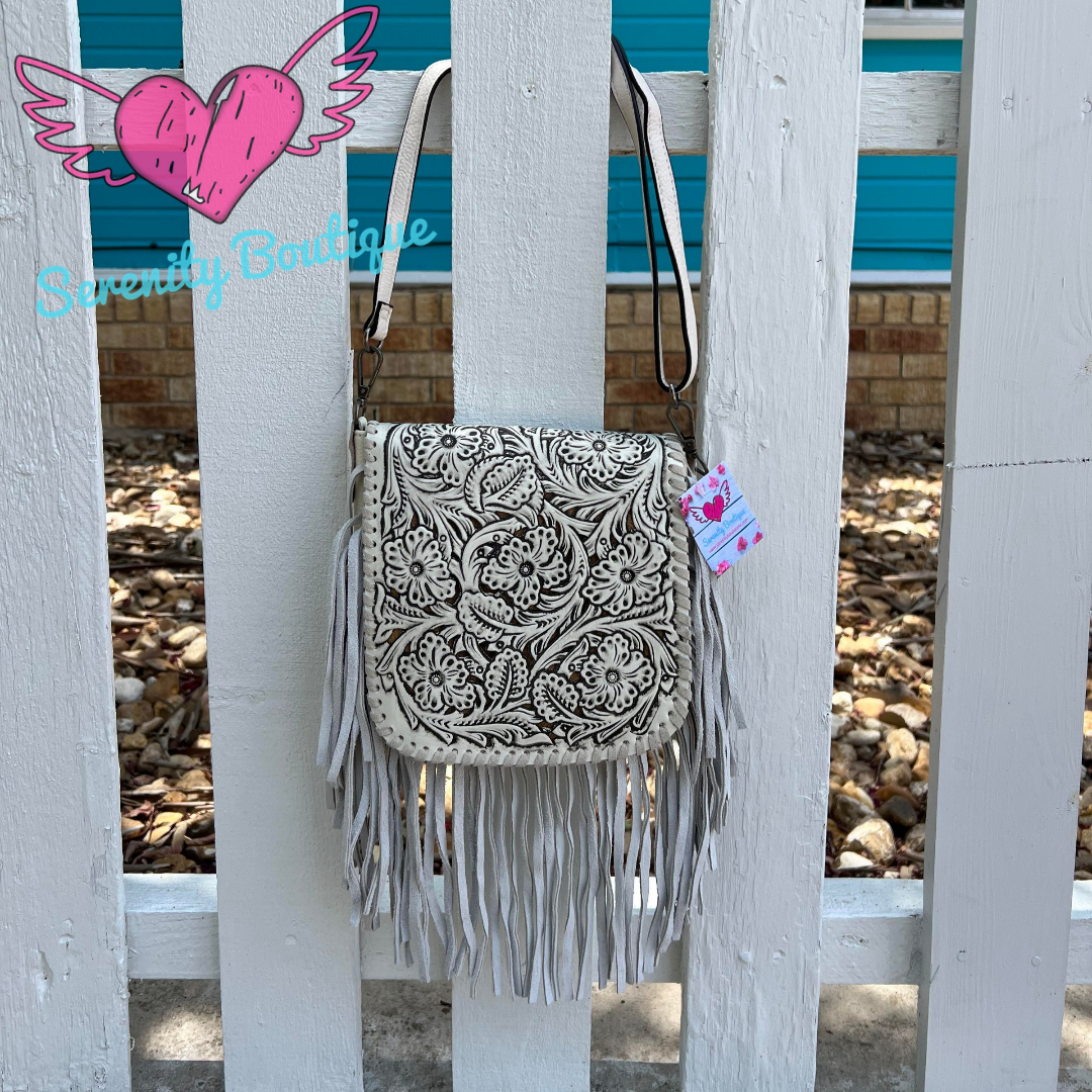 Cuero Tooled Crossbody