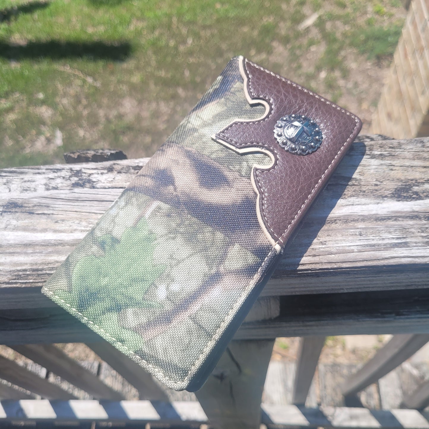 Montana West Mens Camo Checkbook Wallet