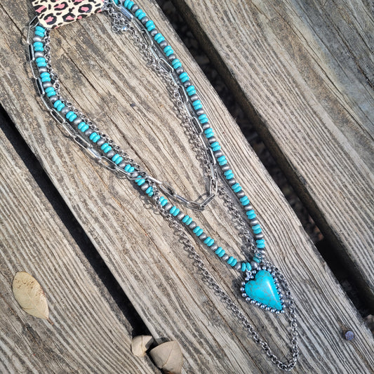 Turquoise Heart Necklace
