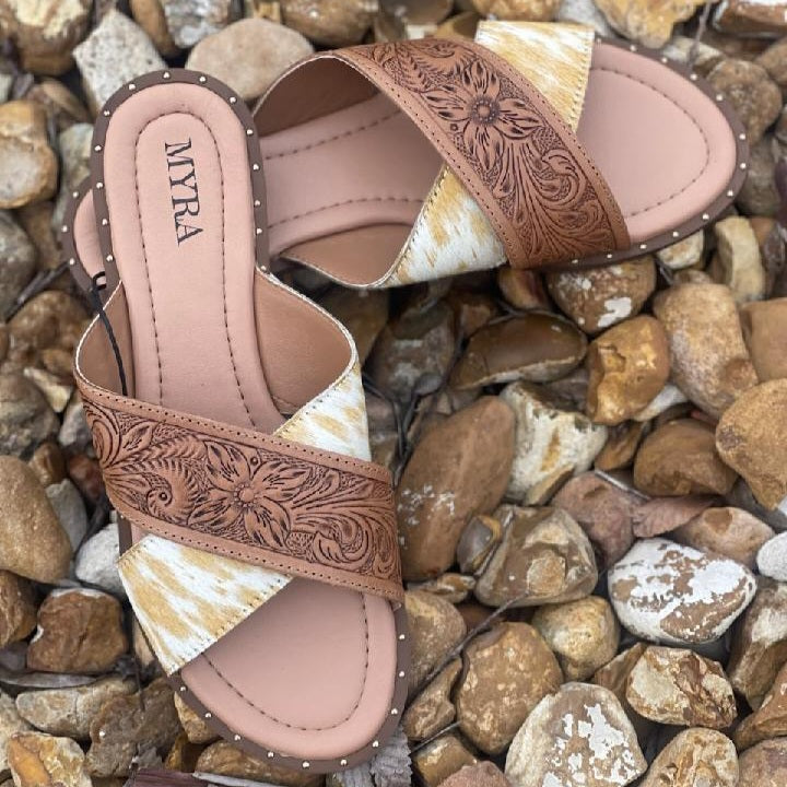 Mukluk Western Hand Tooled Sandals