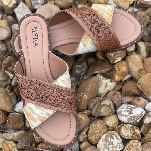 Mukluk Western Hand Tooled Sandals