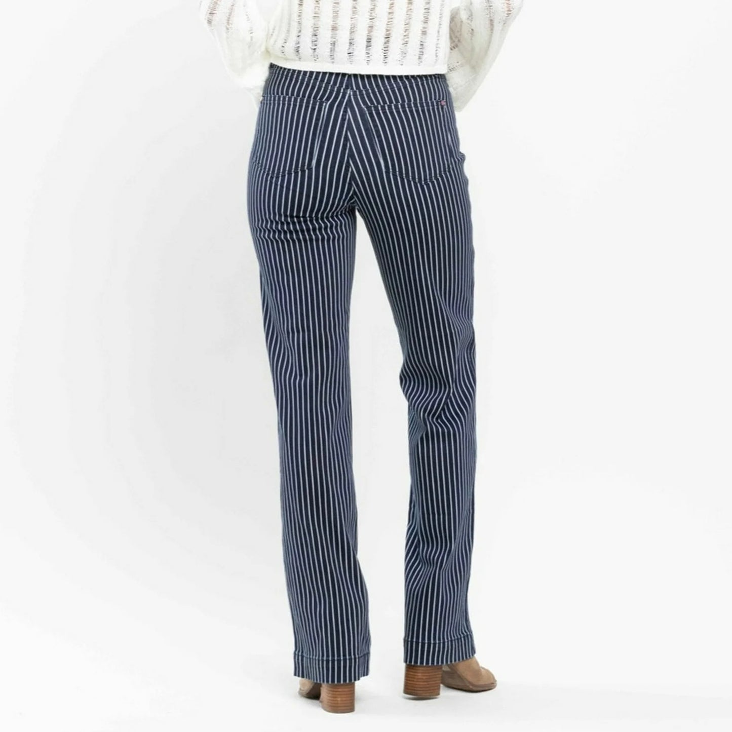 Judy Blue So Striped Straight Jeans