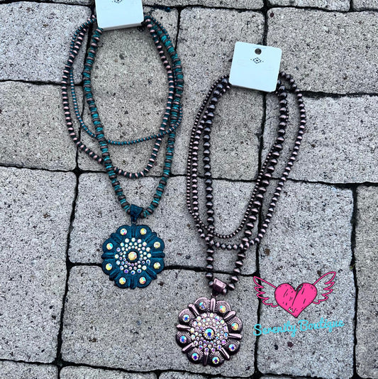 Bling Medallion Neckalace