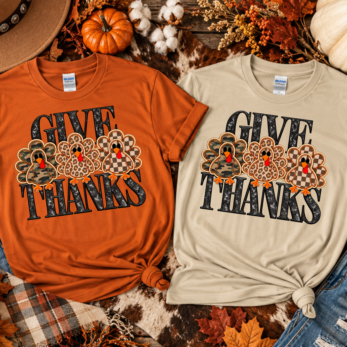 Give Thanks Turkeys Tee
