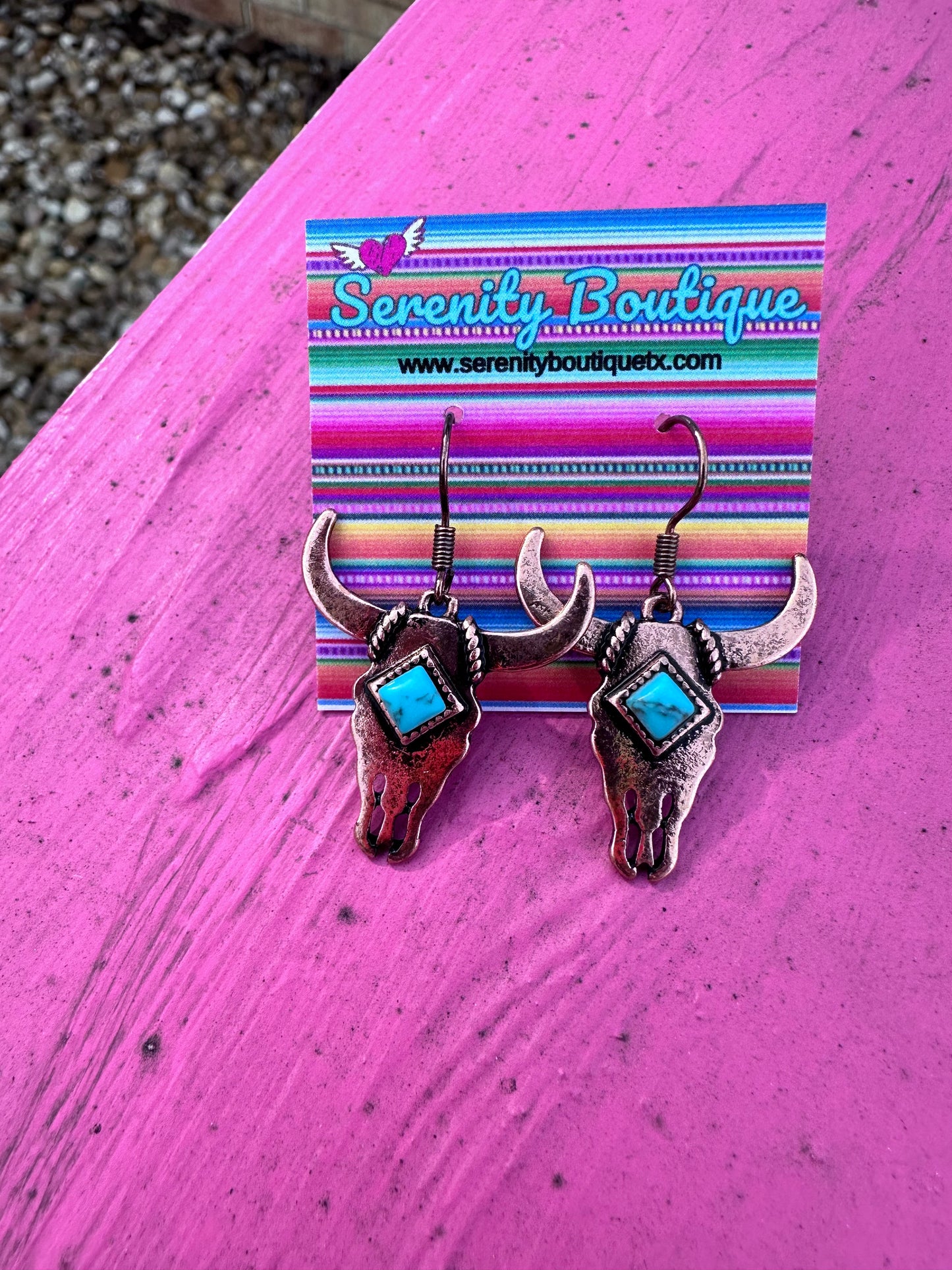 Lavaca skull earrings