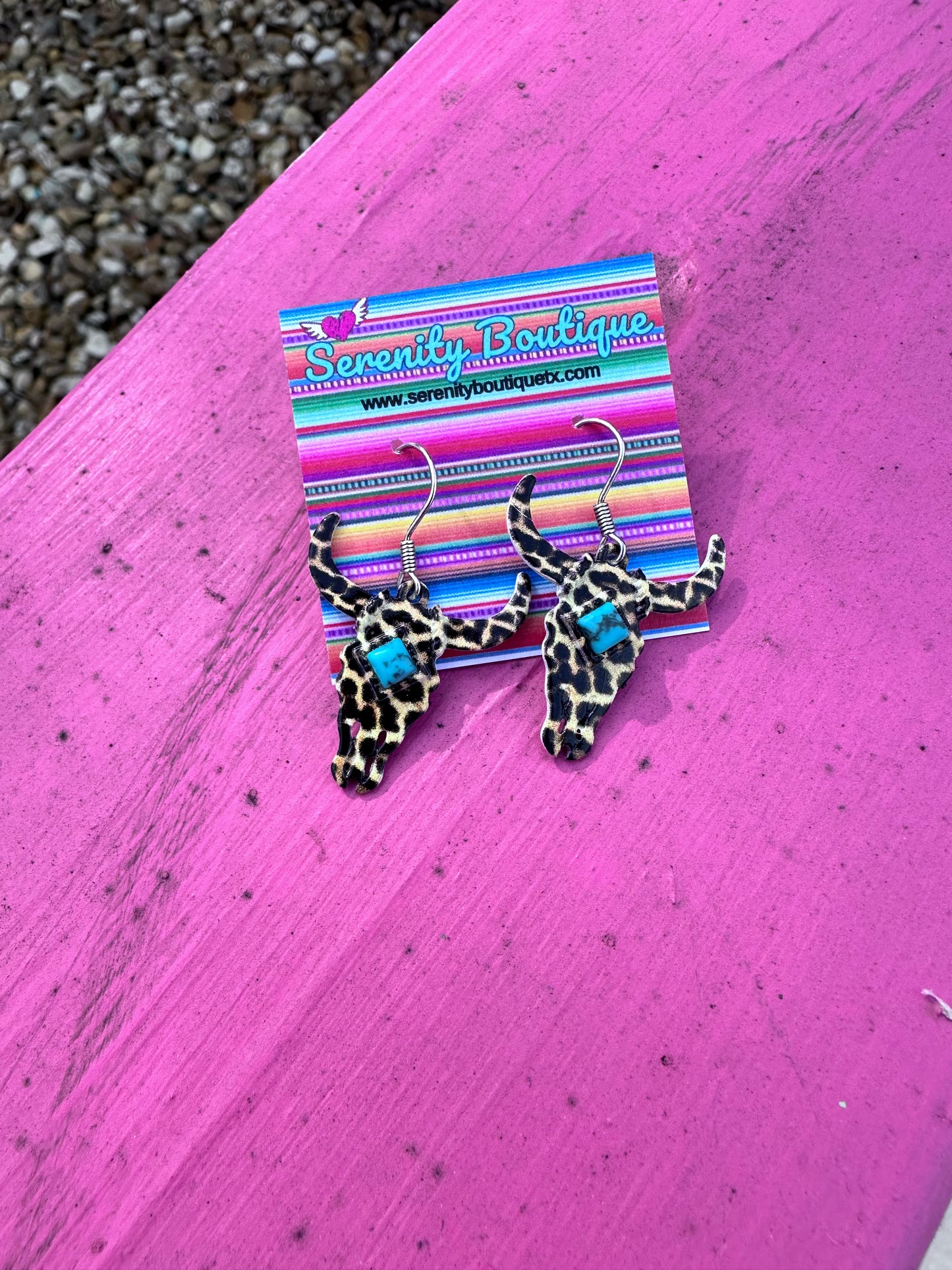 Lavaca skull earrings