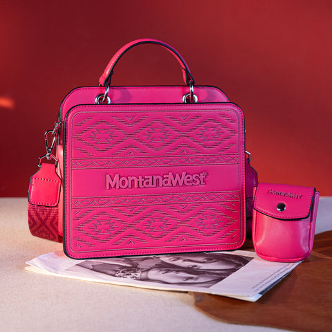 Montana West Embroidered Aztec Tote