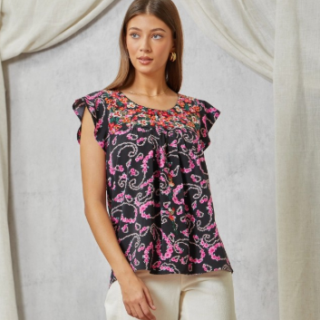 Floral Night Blouse