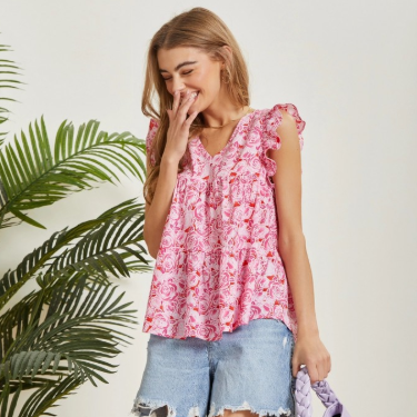 Roses Flutter Blouse