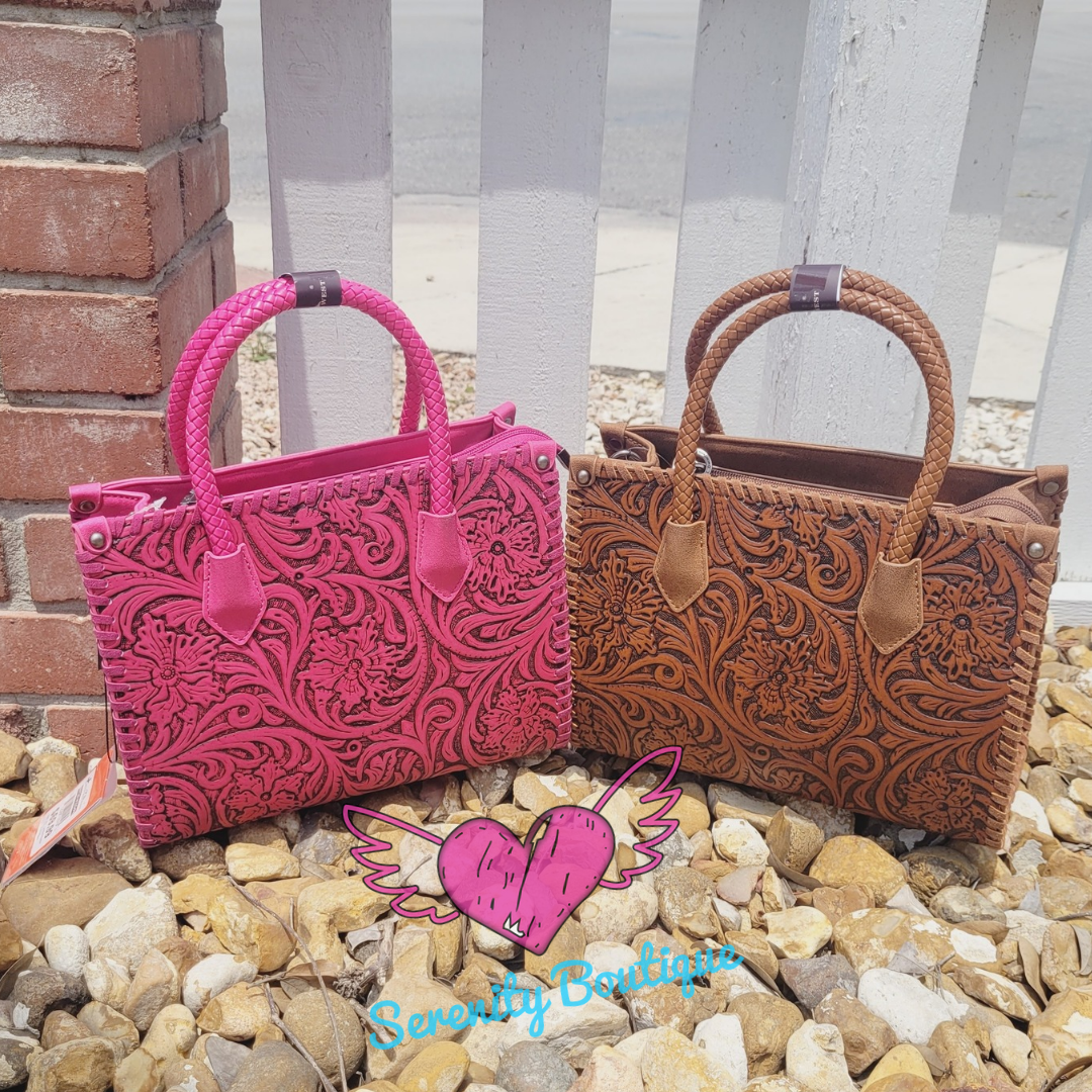 Montana West Floral Tooled Purse
