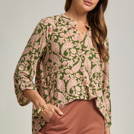 Lizzy Fall Olive Blouse