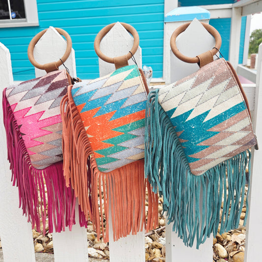 Montana West Aztec Ring Wristlet