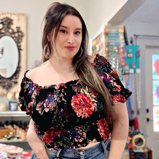 Floral Smocking Top