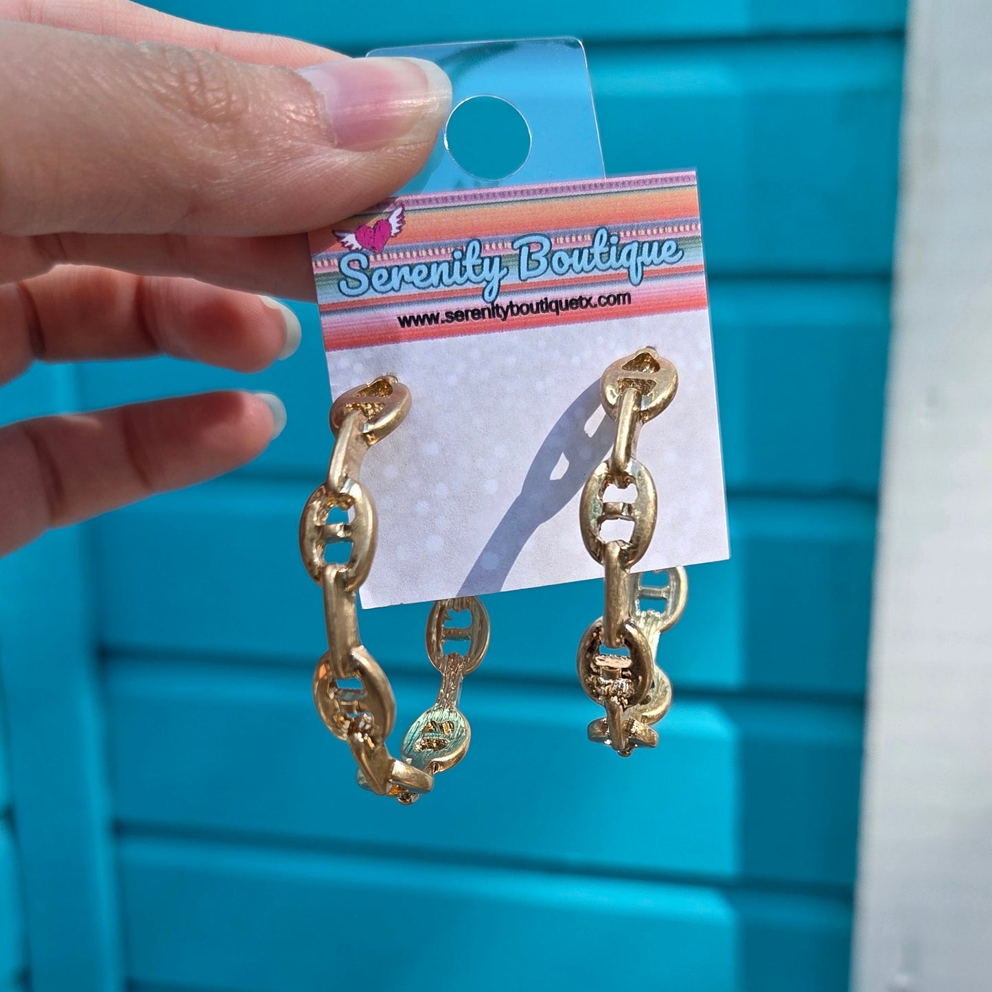 Large Link Hoop Earrings