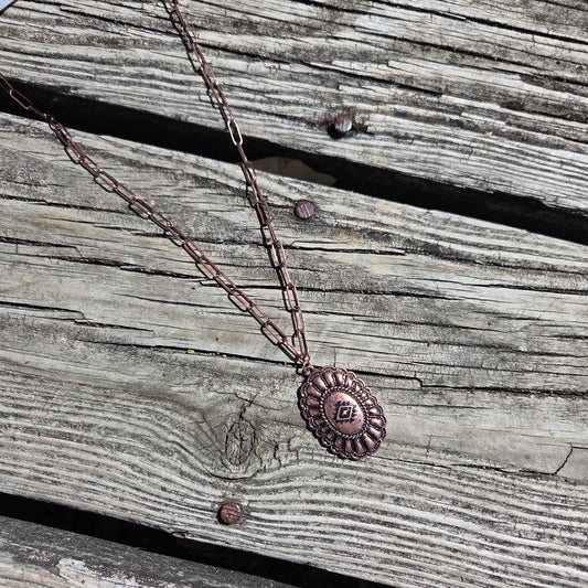 Bronze Aztec Necklace