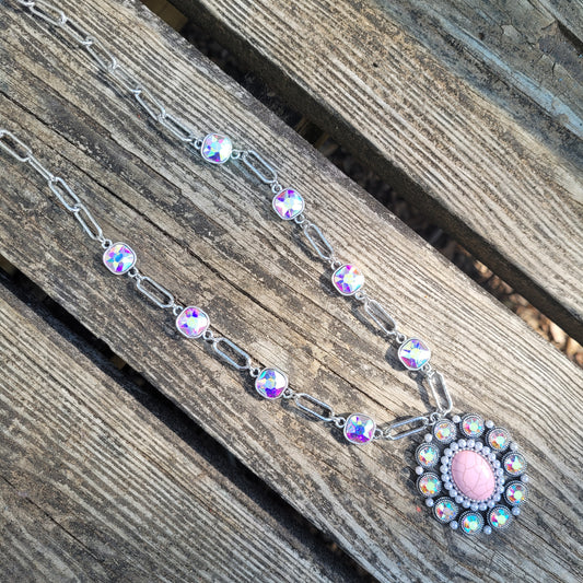 Cowgirl Barbie Rhinestone Necklace