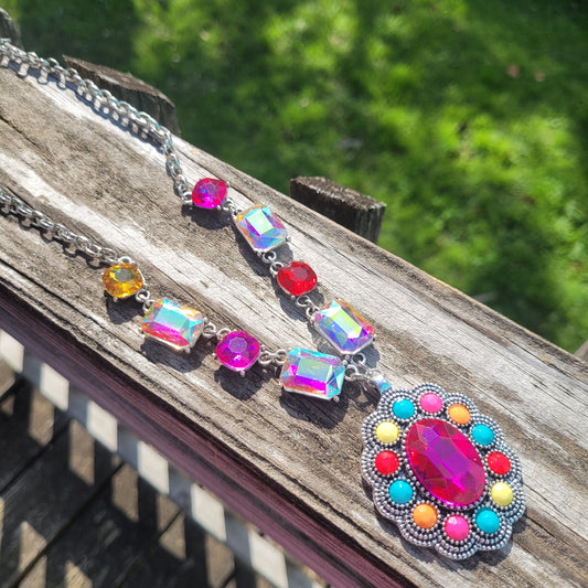 Shine on Cowgirl Rhinestone Necklace