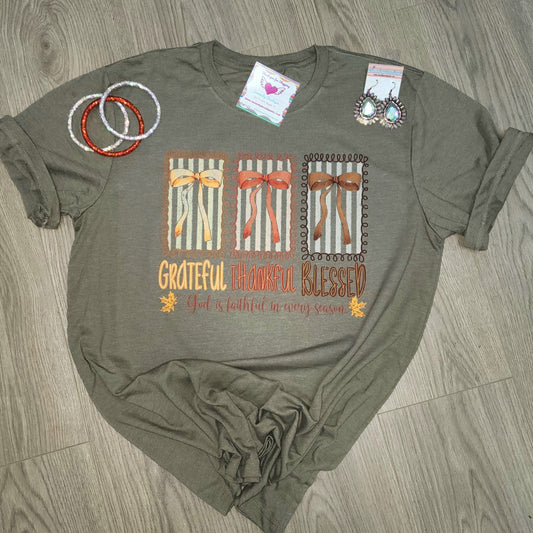 Grateful, Thankful, Blessed Tee