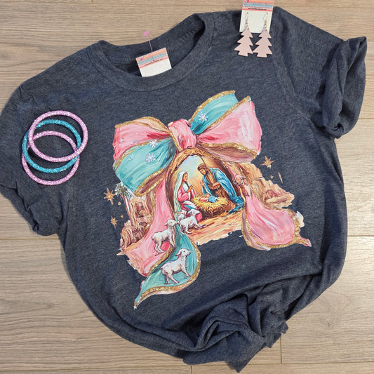 Nativity Bow Tee