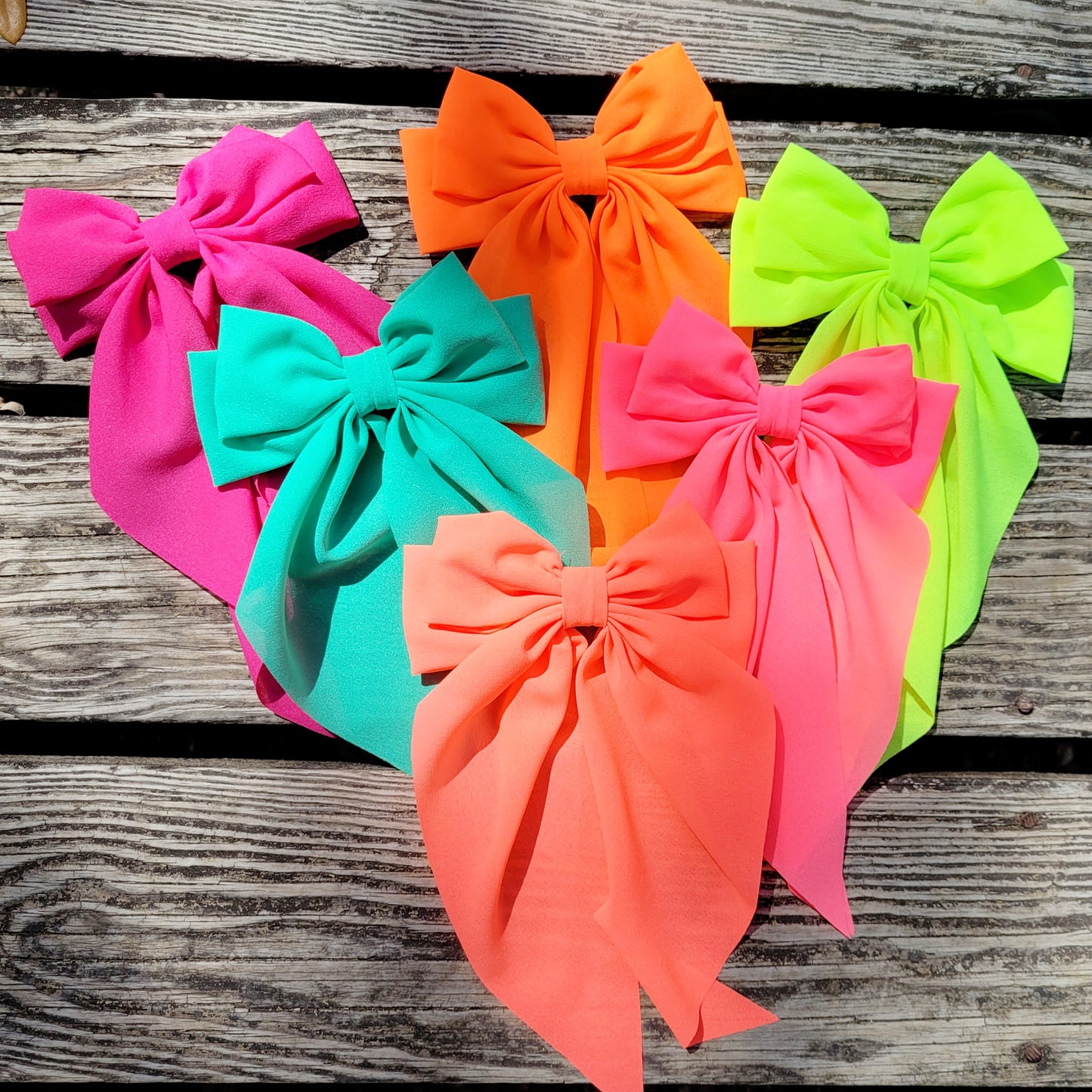 Neon Ribbon Bows