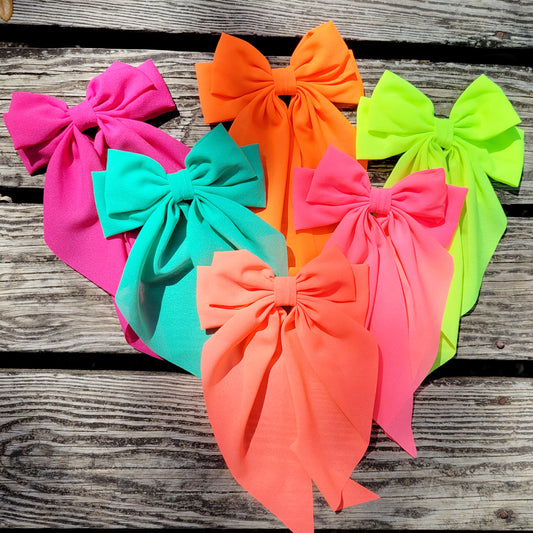 Neon Ribbon Bows
