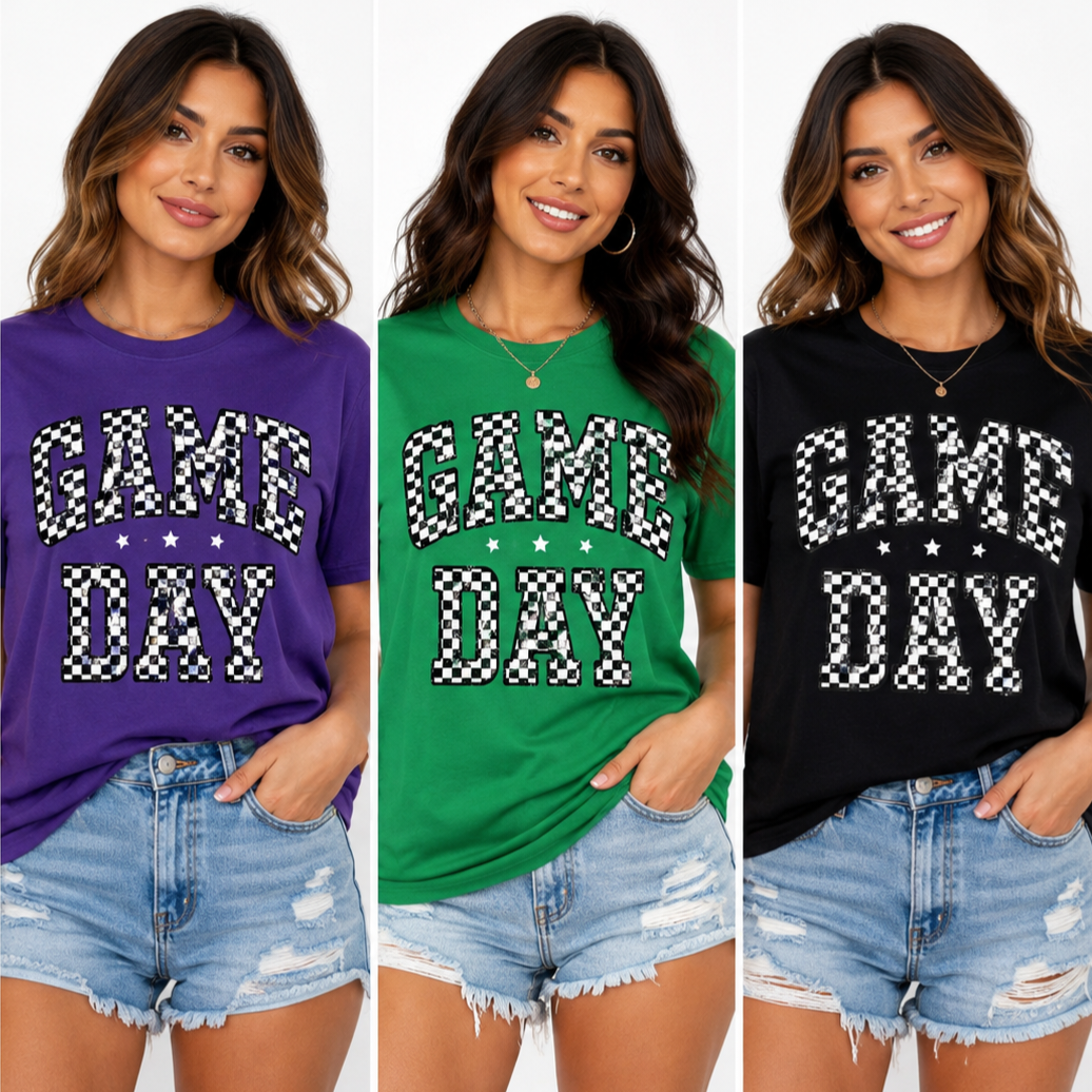 Checkered Game Day Tee (Custom Order)