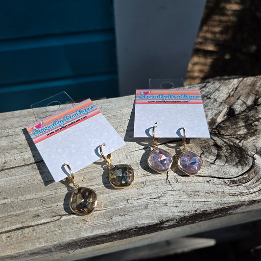 Cushion Cut Huggie Earrings