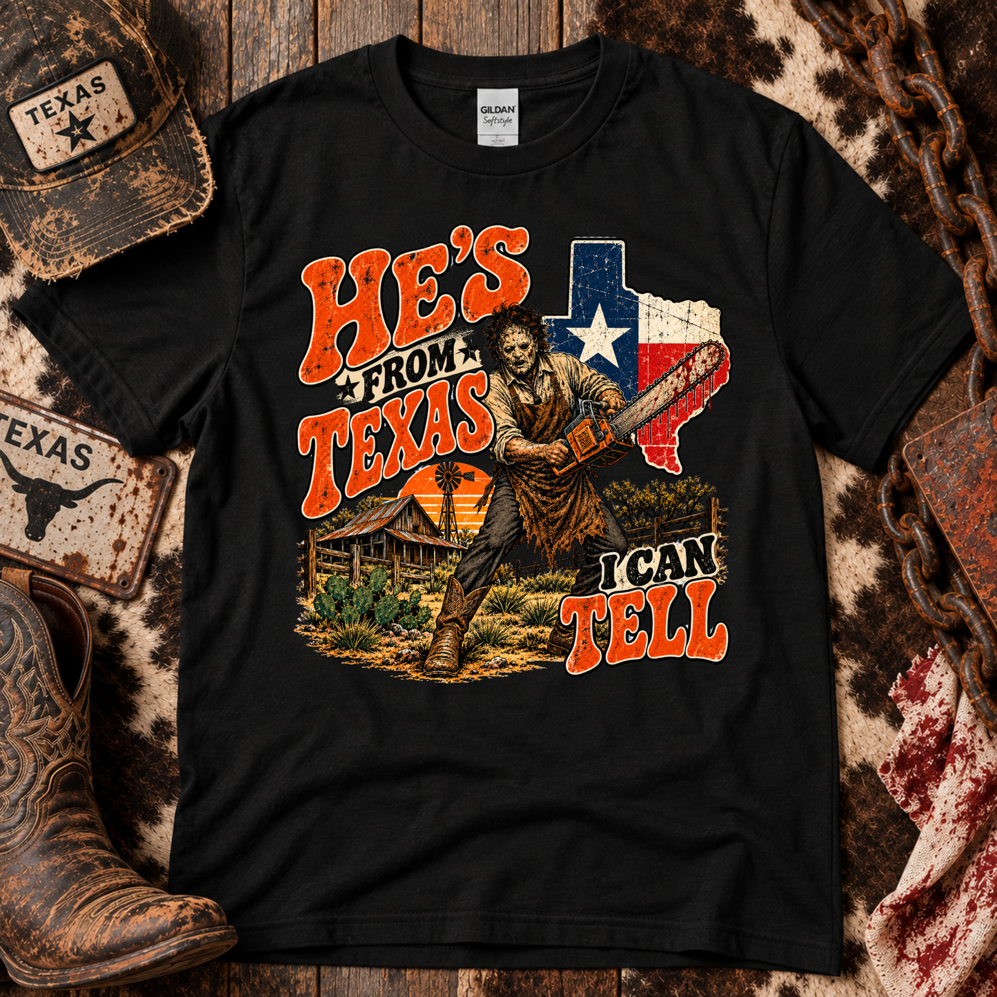 He's from Texas Chainsaw Tee *PRESALE*