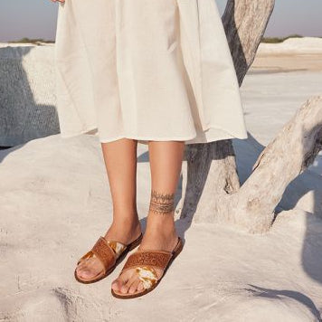 Mukluk Western Hand Tooled Sandals