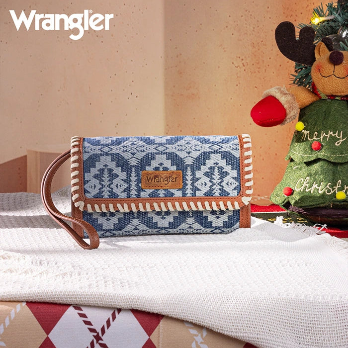 Wrangler Southwestern Print Wallet Crossbody