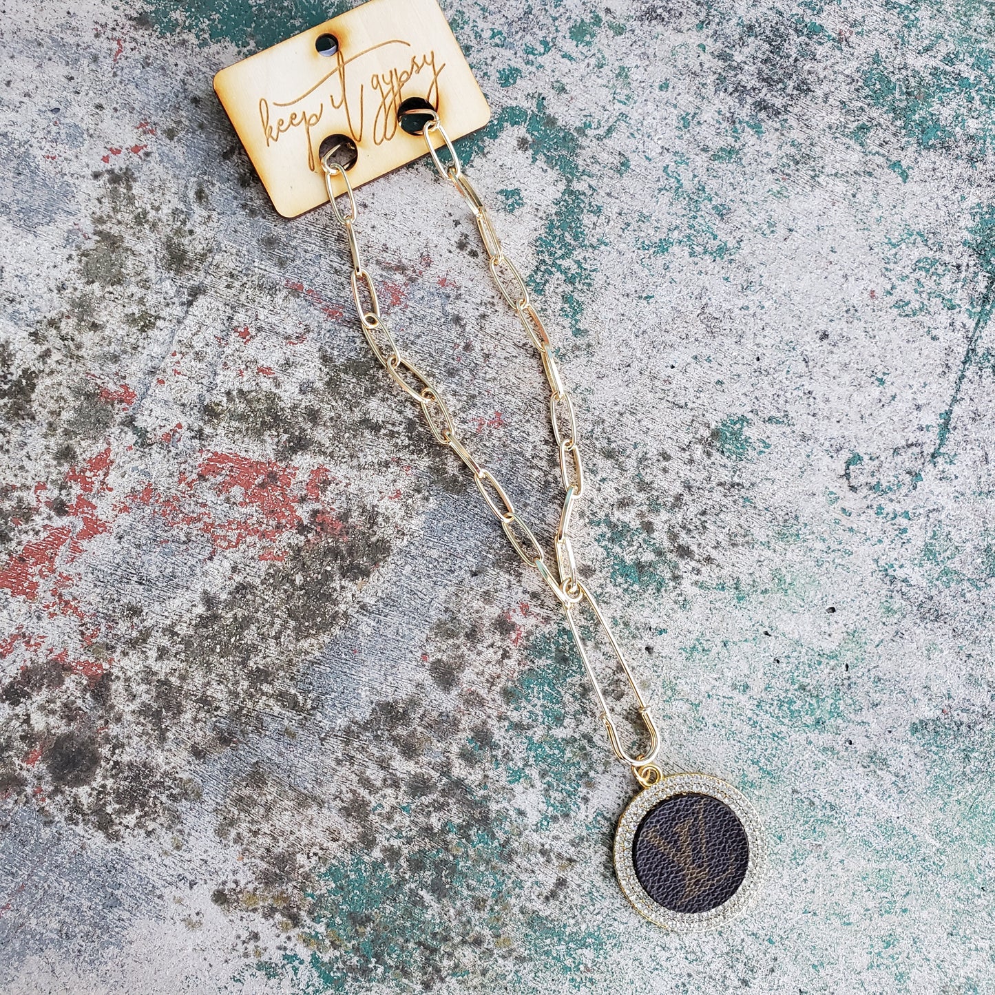 Revamped Gold Pin Necklace