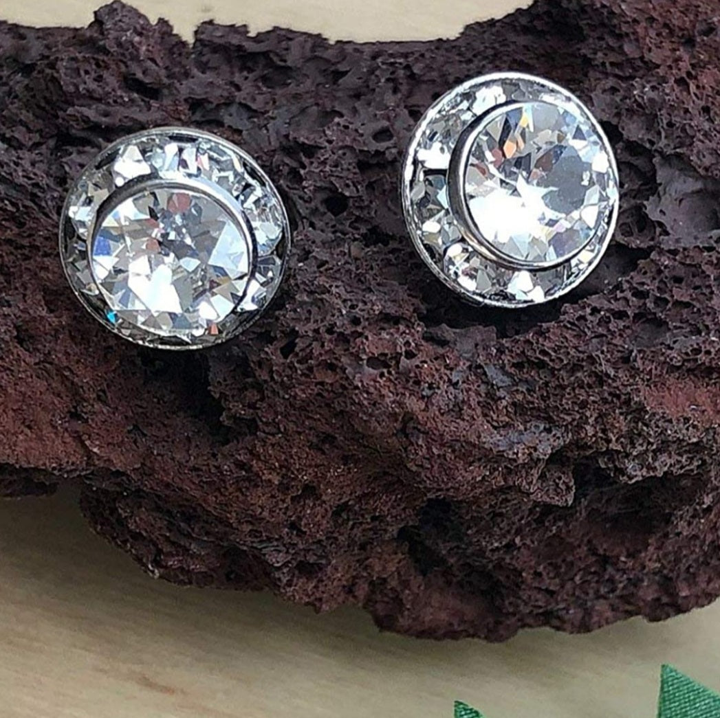 Crystal Rhinestone Stud Earrings