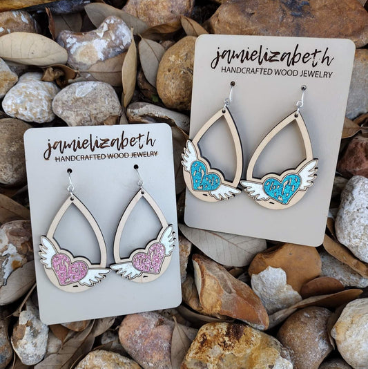 Serenity Heart Earrings in MAPLE