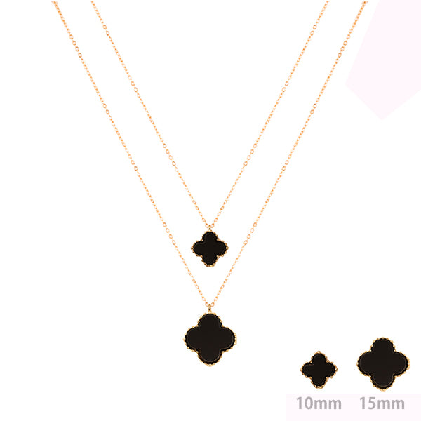 Double Layered Clover Necklace