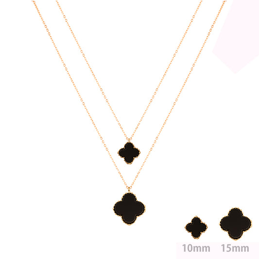 Double Layered Clover Necklace