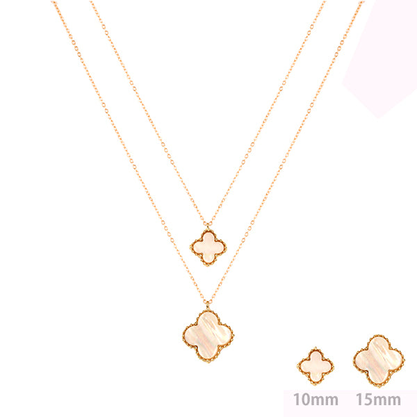 Double Layered Clover Necklace