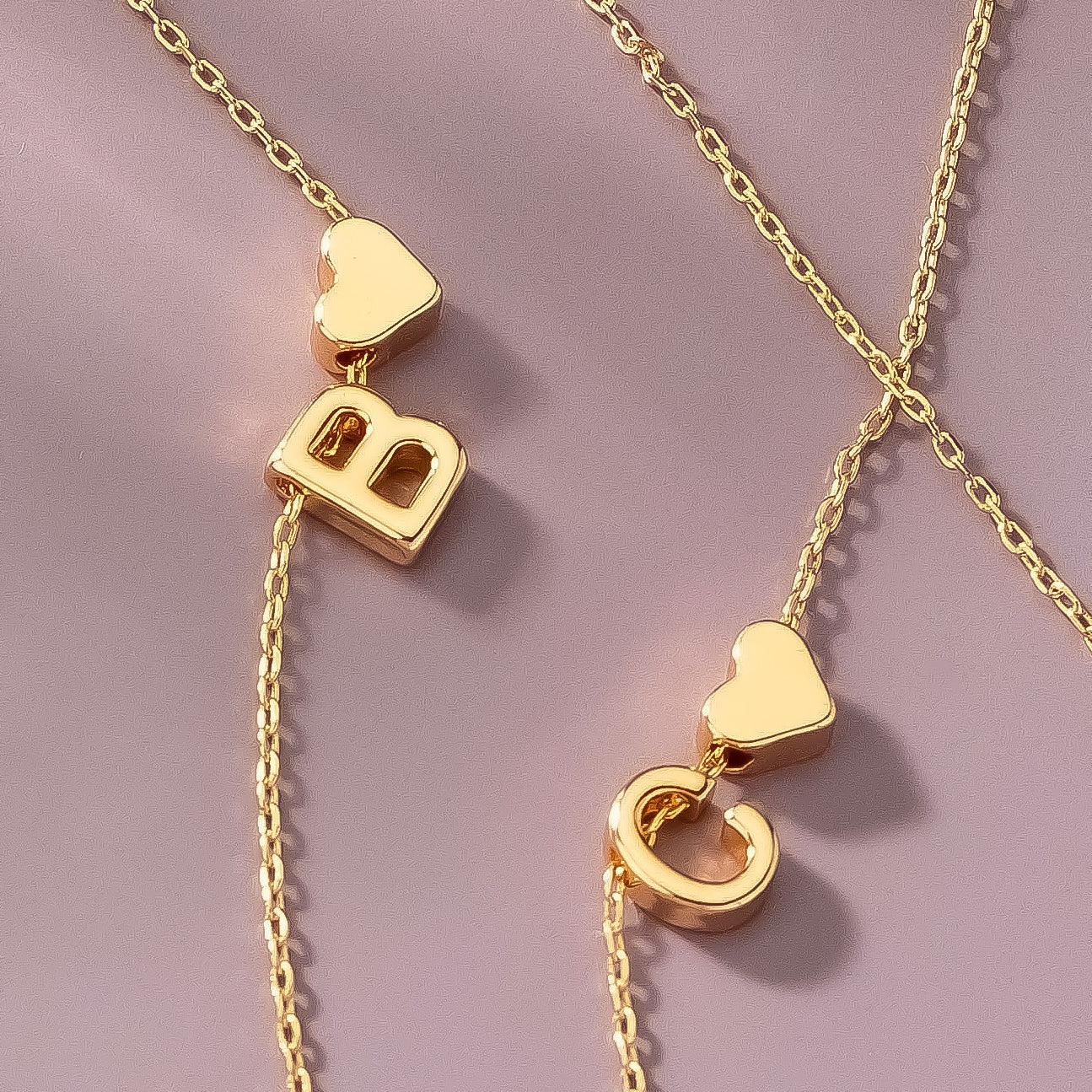 Heart Initial Necklace