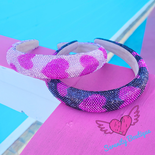 Blinged Out Heart Headband