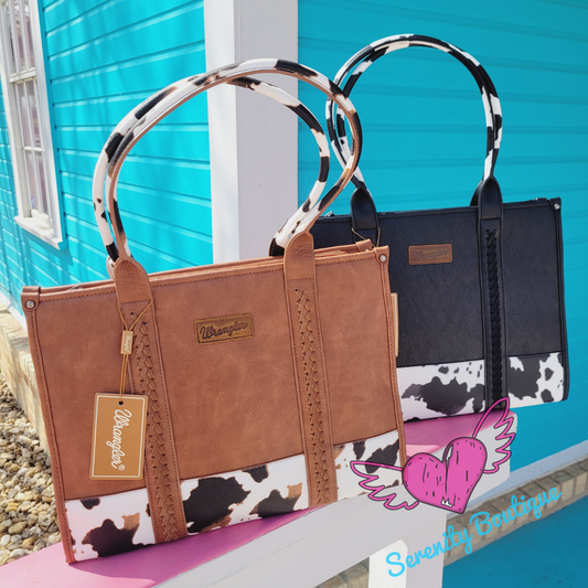 Wrangler Cow Print Wide Tote