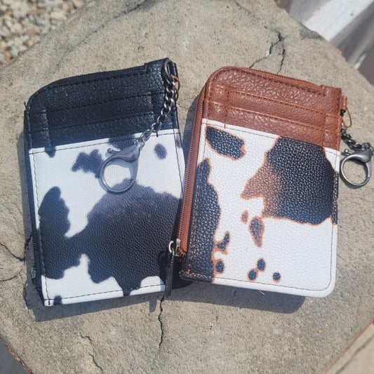Wrangler Cow Mini Zip Card Case