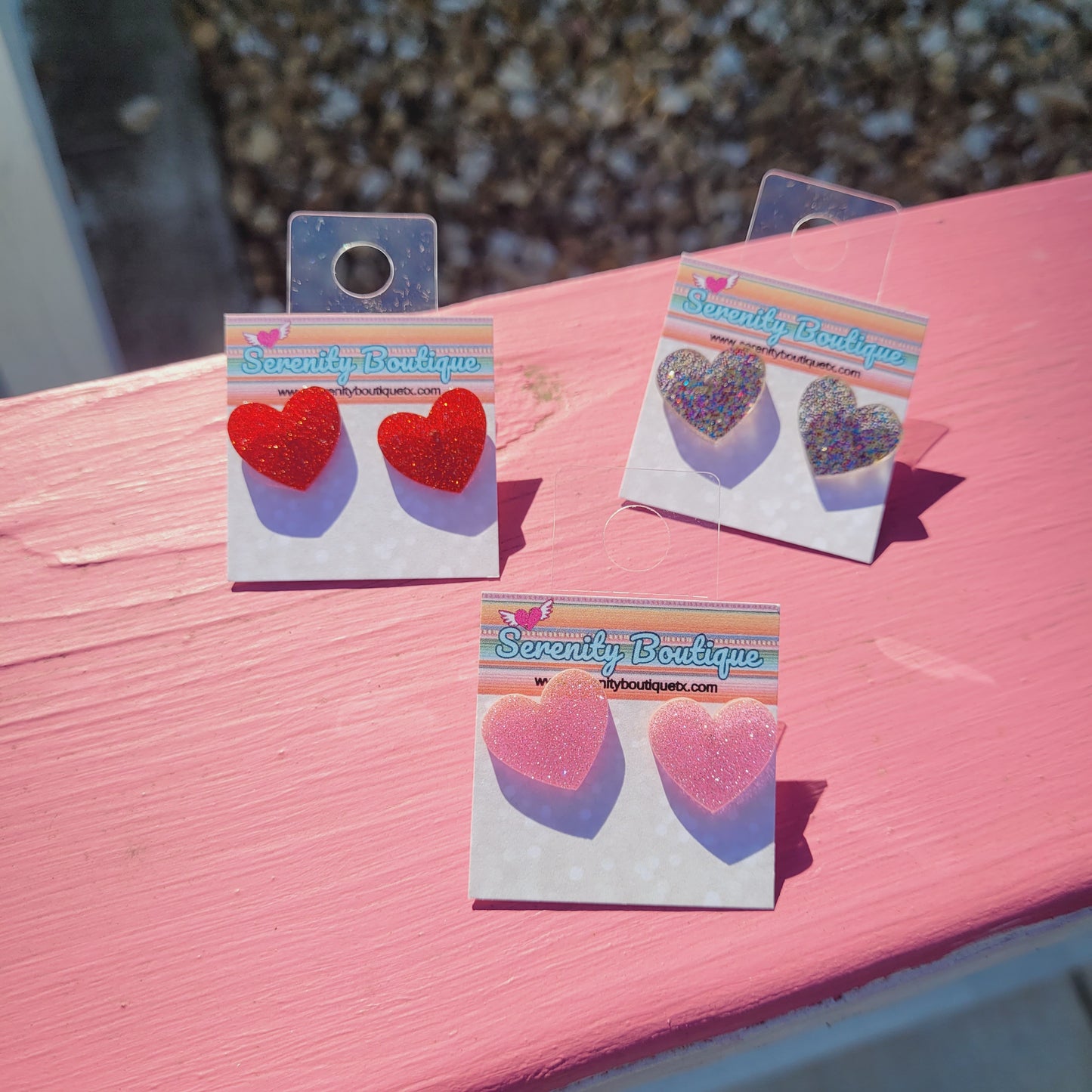 Sparkle Heart Studs