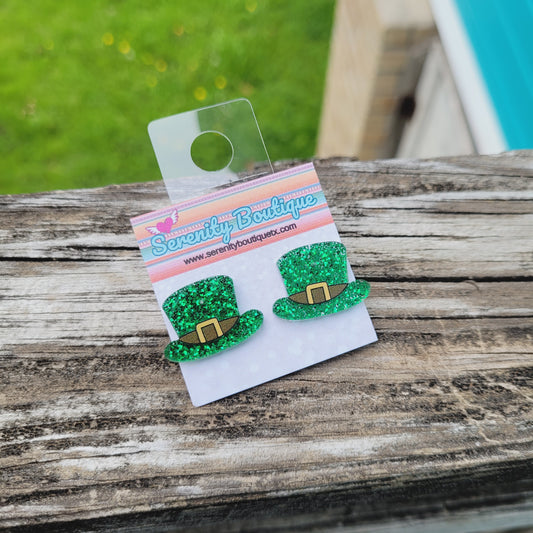 St Patty's Lucky Hat Studs