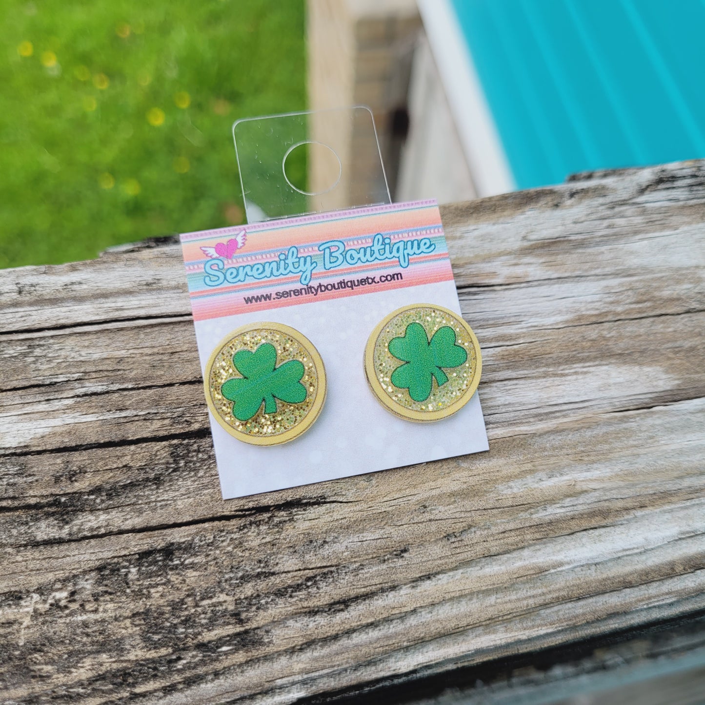 St Patty's Lucky Coin Studs