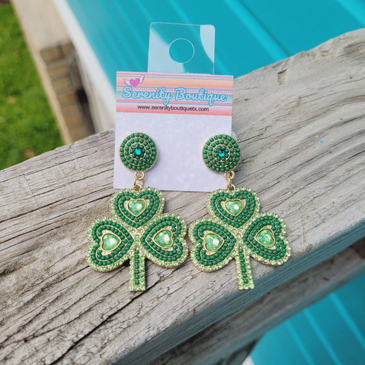 Lucky Clover Drop Earrings