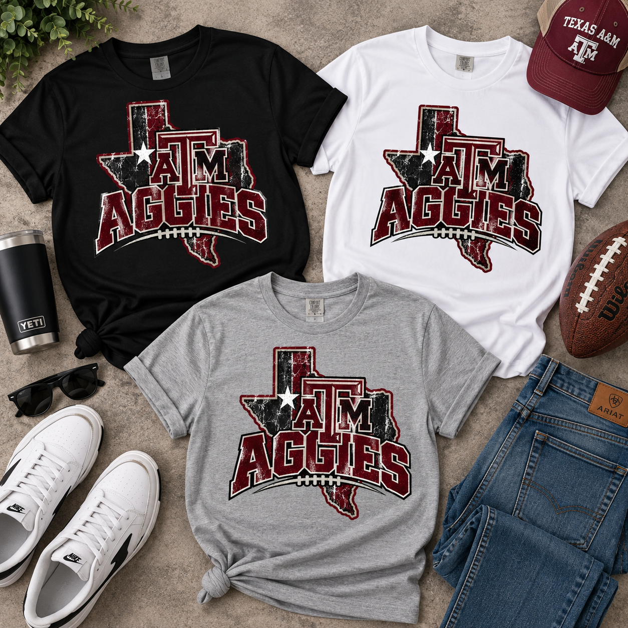 Texas Universities Vintage Tee *PREORDER*