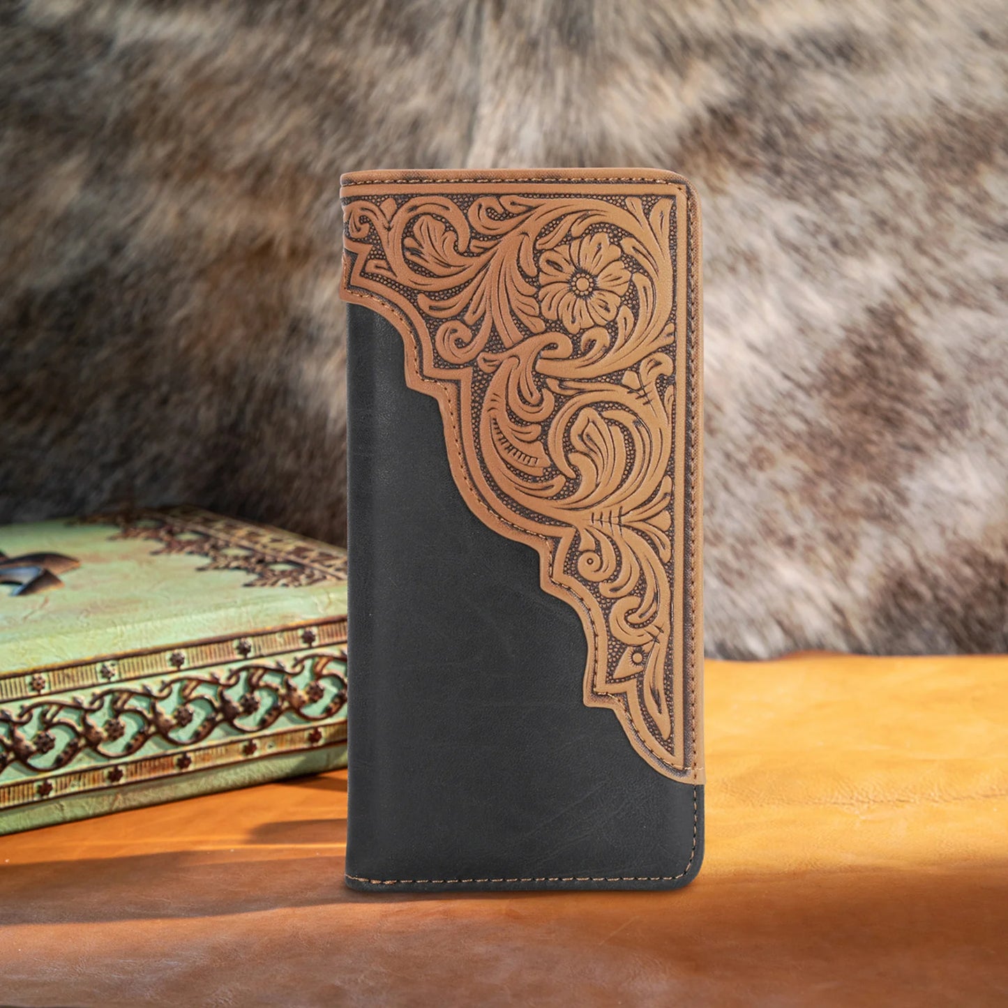 Montana West Mens Embossed Wallet