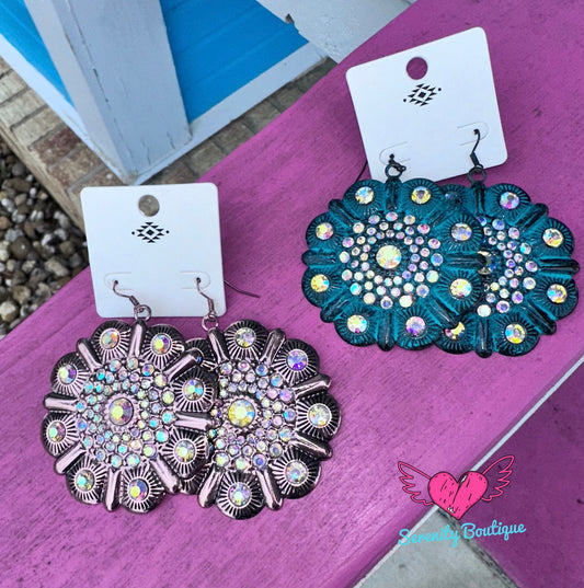 Bling Medallion earrings
